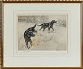 FLAT COATED RETRIEVERS by Henry Wilkinson RE ARCA at Ross's Online Art Auctions