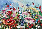 WILD FLOWERS IN THE MEADOW by Evelina Vine at Ross's Online Art Auctions