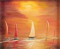 SUNSET SAILING by Hayley Huckson at Ross's Online Art Auctions