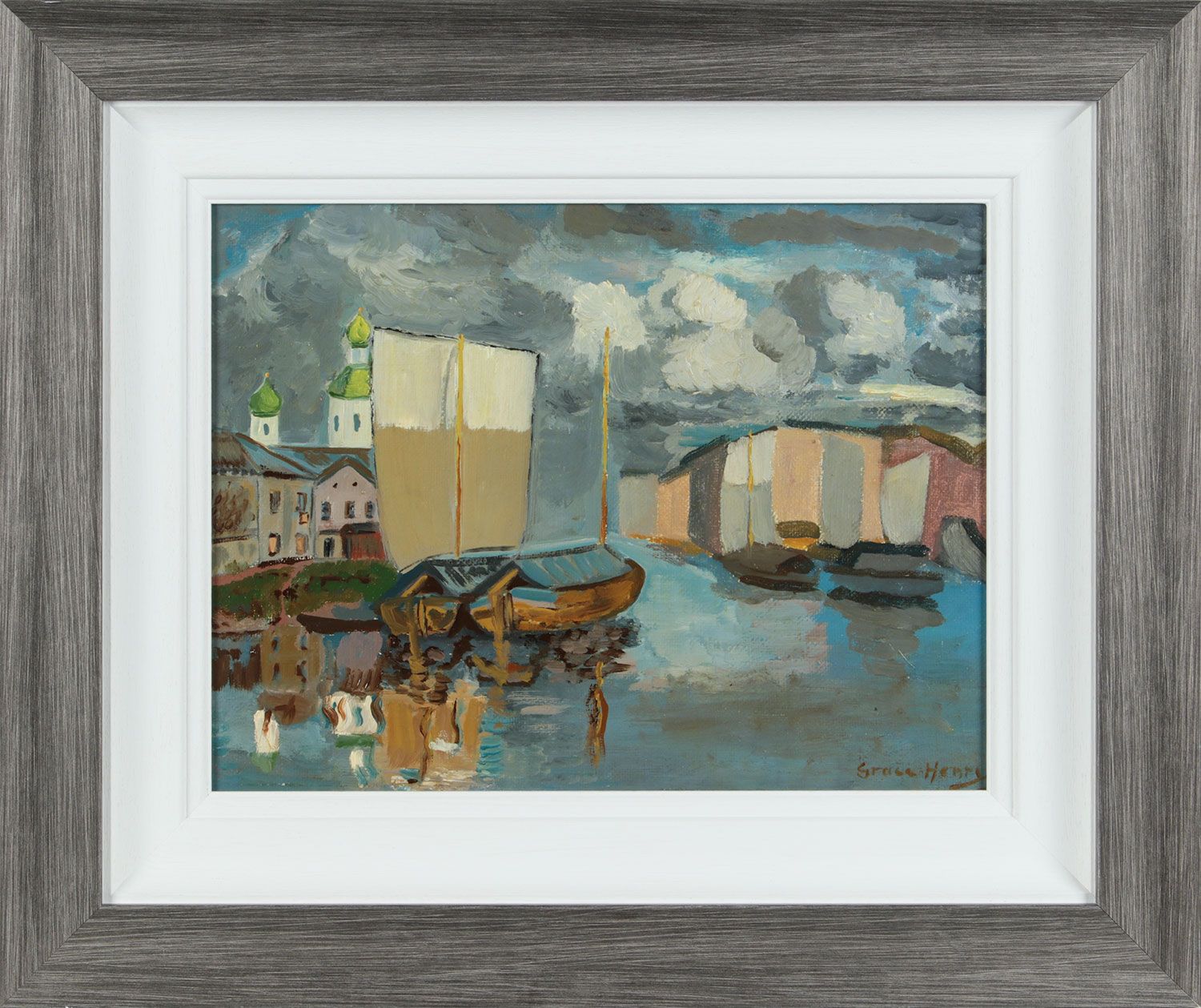 MEDITERRANEAN HARBOUR by Grace Henry HRHA at Ross's Online Art Auctions