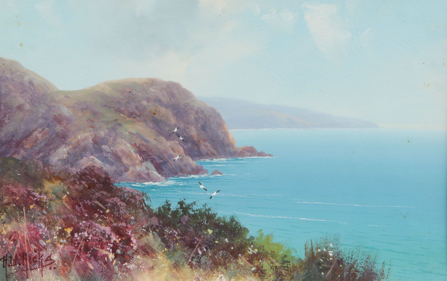 PENTIRE POINT, CORNWALL by English School at Ross's Online Art Auctions