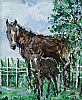 KILDARE HORSE AND FOAL by Sean Lorinyenko at Ross's Online Art Auctions