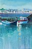 BOATS BY THE HARBOUR WALL by Dennis Orme Shaw at Ross's Online Art Auctions