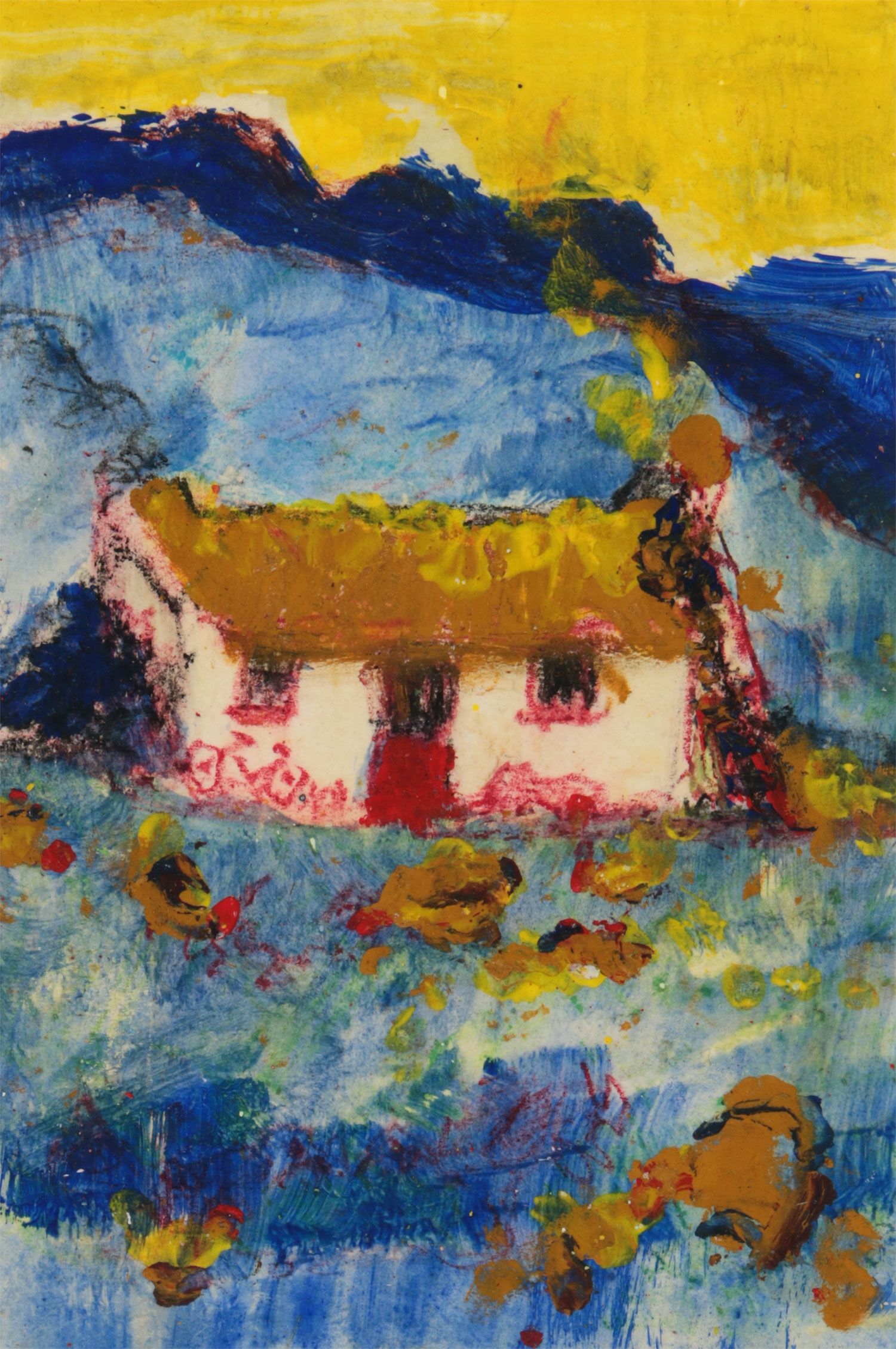 IRISH COTTAGE by Marie Carroll at Ross's Online Art Auctions