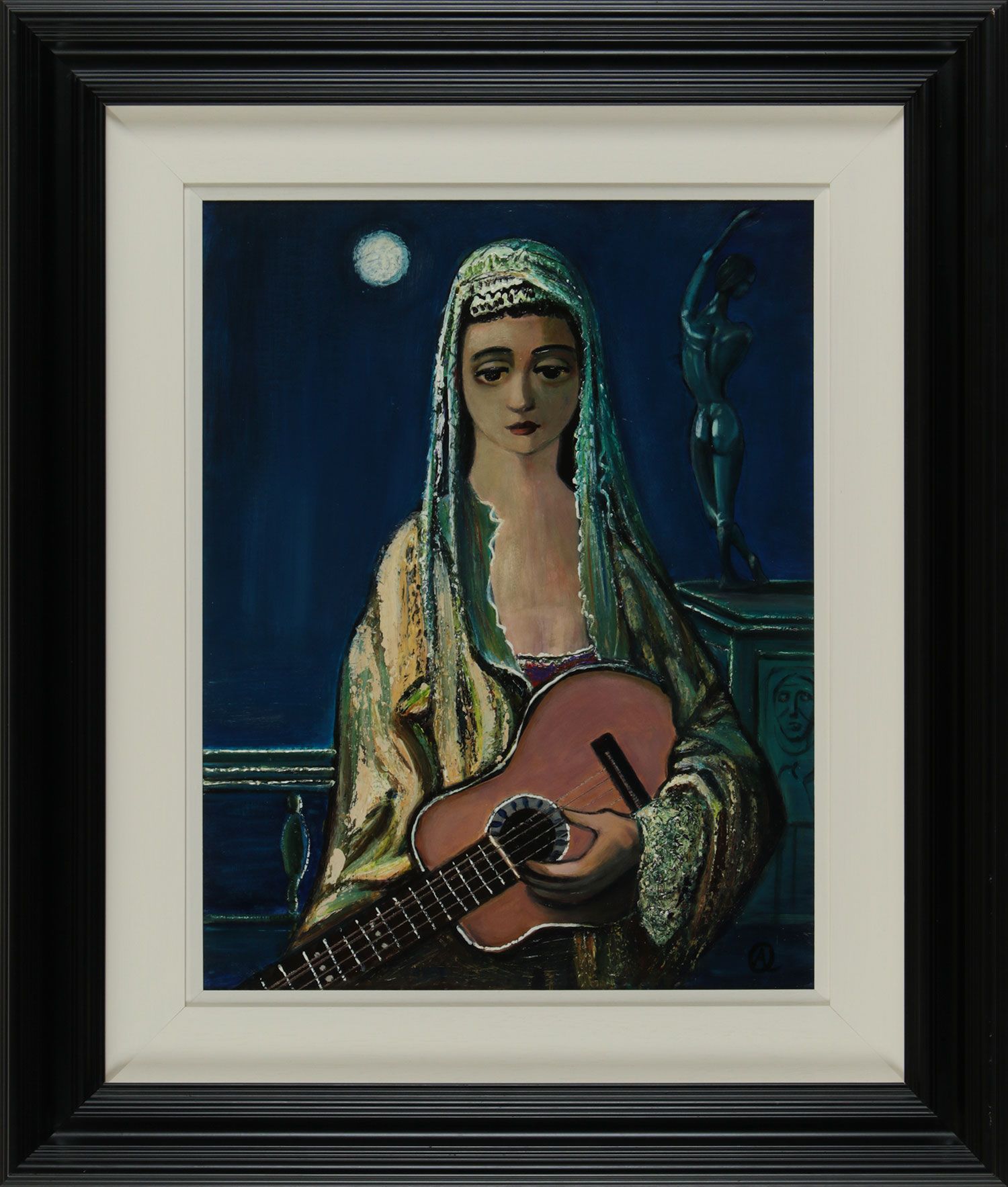 GIRL WITH A GUITAR by Alan Quigley at Ross's Online Art Auctions