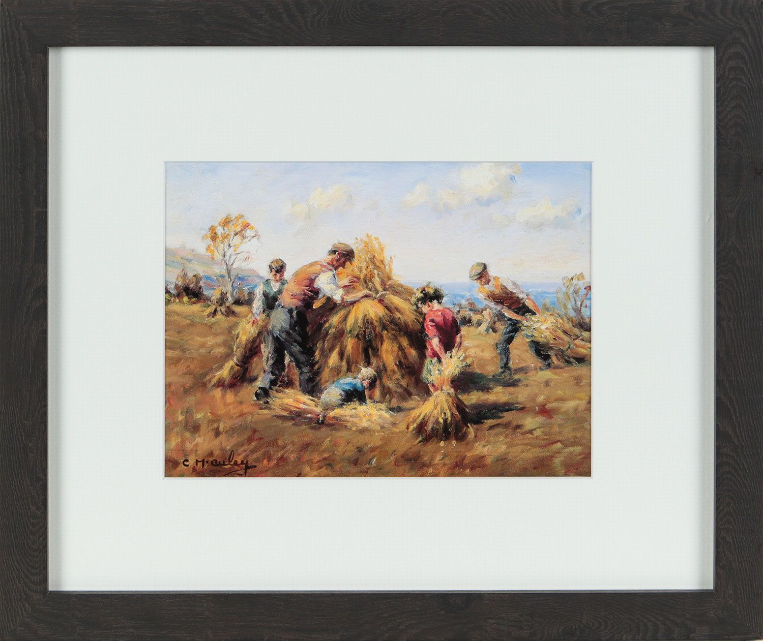 STACKING HAY by Charles McAuley at Ross's Online Art Auctions