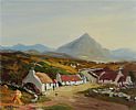 DONEGAL COTTAGES NEAR ACHILL by Tom McGoldrick at Ross's Online Art Auctions
