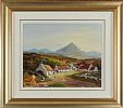 DONEGAL COTTAGES NEAR ACHILL by Tom McGoldrick at Ross's Online Art Auctions
