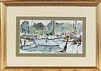 BOATS IN THE HARBOUR by Alan Beers at Ross's Online Art Auctions