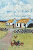 IRISH THATCHED COTTAGES by Marie Carroll at Ross's Online Art Auctions