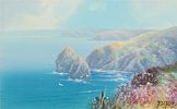 MULLION COVE, CORNWALL by H.W. Hicks at Ross's Online Art Auctions