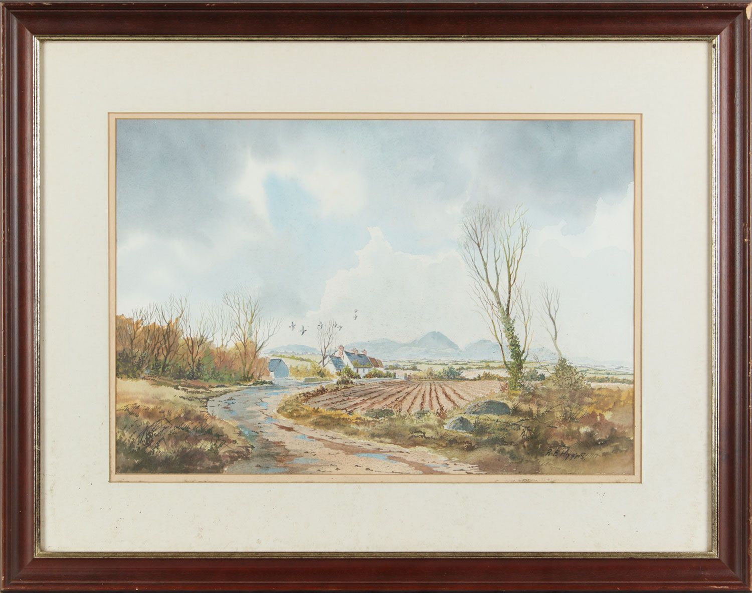 NEAR CLOUGH , COUNTY DOWN by Robert B. Higgins at Ross's Online Art Auctions