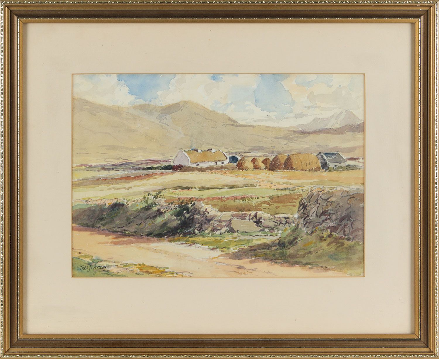 DONEGAL COTTAGES by Theo J. Gracey RUA at Ross's Online Art Auctions