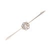 18CT GOLD DIAMOND BROOCH at Ross's Online Art Auctions