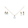 9CT GOLD TOPAZ NECKLACE & TWO PAIRS OF EARRINGS at Ross's Online Art Auctions