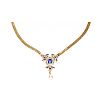 14CT GOLD SAPPHIRE, PEARL & DIAMOND NECKLACE at Ross's Online Art Auctions
