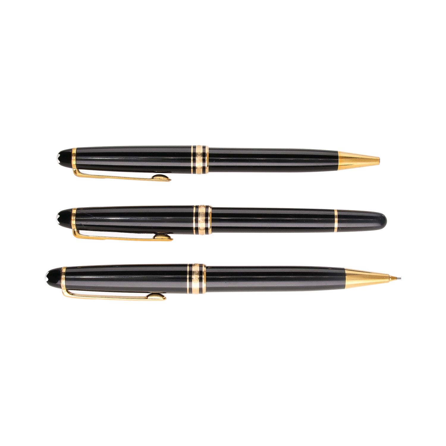 SET OF THREE MONT BLANC PENS & CASE at Ross's Online Art Auctions