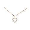 9CT GOLD DIAMOND HEART NECKLACE at Ross's Online Art Auctions