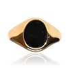 9CT GOLD ONYX SIGNET RING at Ross's Online Art Auctions