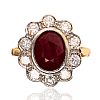 18CT GOLD RUBY & DIAMOND RING at Ross's Online Art Auctions