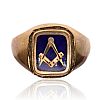 9CT GOLD MASONIC RING at Ross's Online Art Auctions