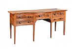 GEORGIAN INLAID MAHOGANY SERPENTINE FRONT SIDEBOARD at Ross's Online Art Auctions