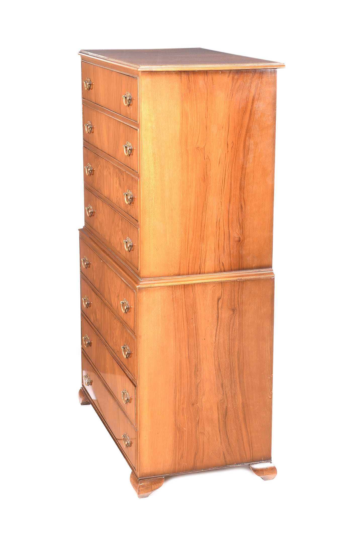 VINTAGE WALNUT CHEST ON CHEST at Ross's Online Art Auctions