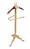 VINTAGE MAHOGANY & BRASS GENTS VALET STAND at Ross's Online Art Auctions