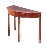 ANTIQUE MAHOGANY DEMI LUNE CONSOLE TABLE at Ross's Online Art Auctions