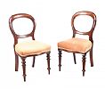 PAIR OF VICTORIAN MAHOGANY BALLOON BACK CHAIRS at Ross's Online Art Auctions