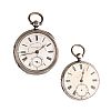 TWO SILVER POCKET WATCHES at Ross's Online Art Auctions