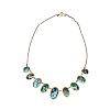 GOLD-TONE TURQUOISE NECKLACE at Ross's Online Art Auctions