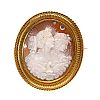 GOLD-TONE CAMEO BROOCH at Ross's Online Art Auctions