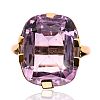 1940'S 9CT GOLD AMETHYST RING at Ross's Online Art Auctions