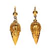 VICTORIAN GOLD DROP EARRINGS at Ross's Online Art Auctions