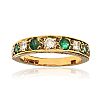 18CT GOLD EMERALD & DIAMOND BAND at Ross's Online Art Auctions