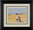 KITE FLYING ON THE BEACH by Marie Carroll at Ross's Online Art Auctions