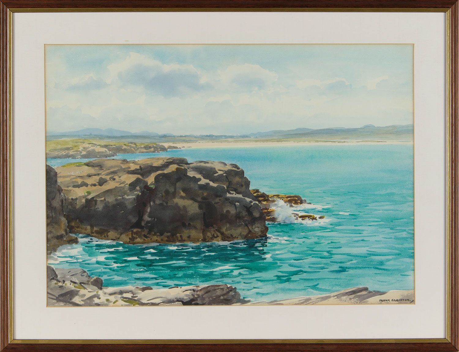 ROCKS ON THE WEST COAST OF IRELAND by Frank Egginton RCA FIAL at Ross's Online Art Auctions