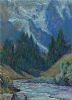 ALPINE RIVER by Wynford Dewhurst at Ross's Online Art Auctions
