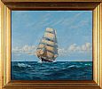SAILING IN THE ENGLISH CHANNEL by William Maxwell Reekie at Ross's Online Art Auctions