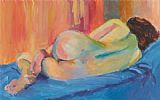 RECLINING FEMALE NUDE by Alice Clark at Ross's Online Art Auctions