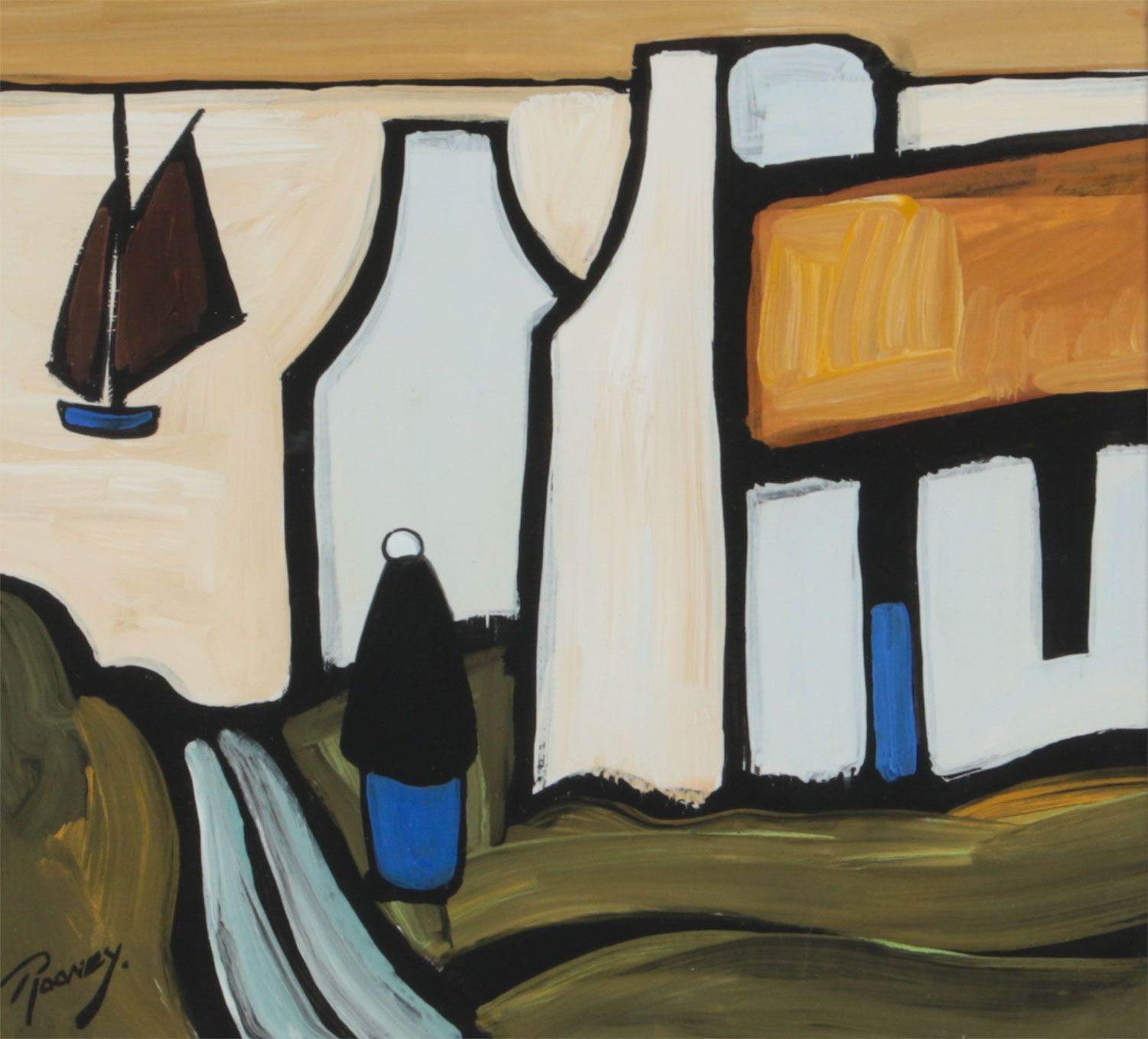 THE WHITE HOUSE BY THE SHORE by J.P. Rooney at Ross's Online Art Auctions