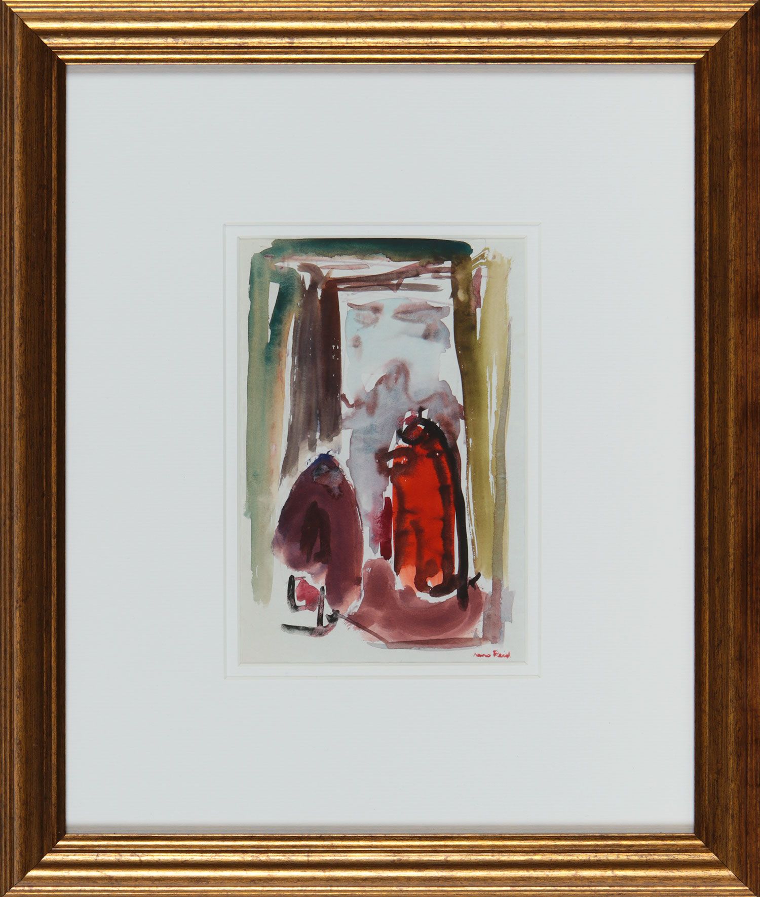 FIGURES BY A DOORWAY by Nano Reid RHA at Ross's Online Art Auctions