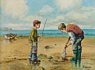 DIGGING FOR BAIT, REDBAY by Ray Cochrane at Ross's Online Art Auctions
