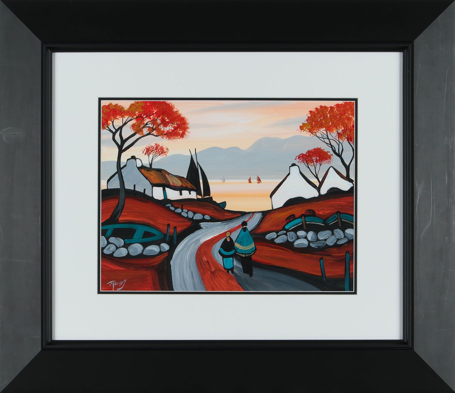 RED AUTUMN WALK by J.P. Rooney at Ross's Online Art Auctions