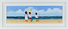 FUN ON THE BEACH by Michelle Carlin at Ross's Online Art Auctions