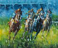 FOUR HORSE RACE by Continental School at Ross's Online Art Auctions