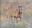 MARE AND FOAL by Con Campbell at Ross's Online Art Auctions