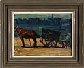 UNLOADING BY THE DOCKS by Samuel C.  Taylor at Ross's Online Art Auctions