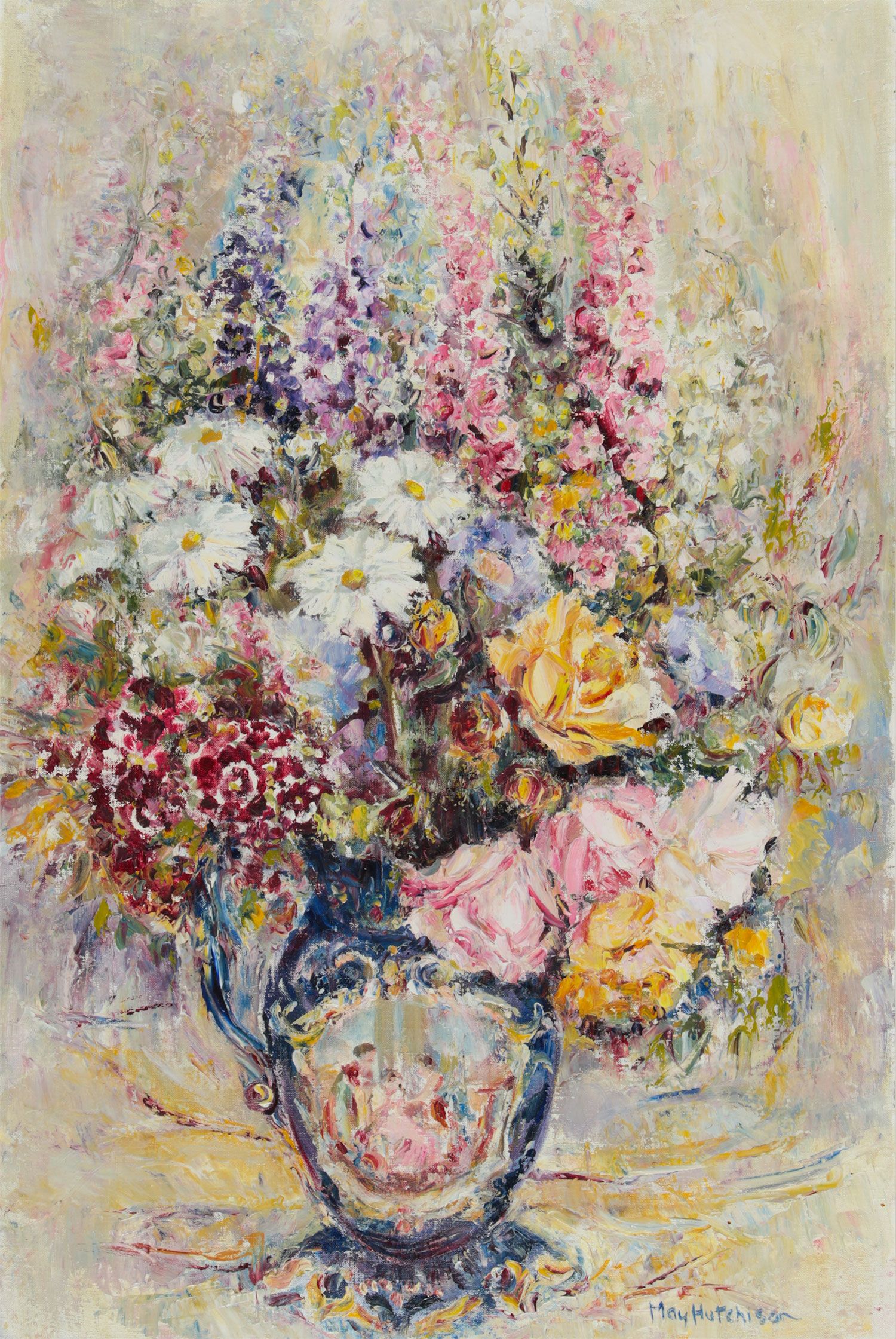 STILL LIFE, VASE OF FLOWERS by May Hutchinson at Ross's Online Art Auctions